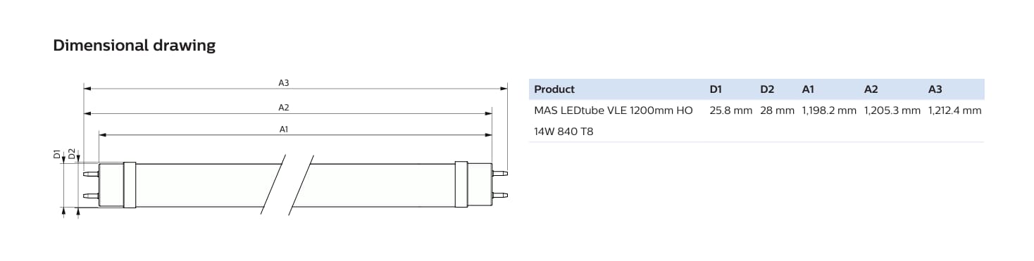 MAS LEDtube 1200mm UE, high performance, eco-friendly, ideal for diverse lighting needs.