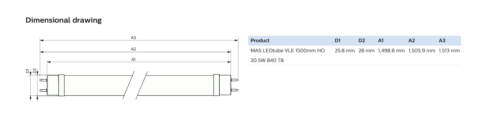 MAS LEDtube 1200mm UE, high performance, eco-friendly, ideal for diverse lighting needs.