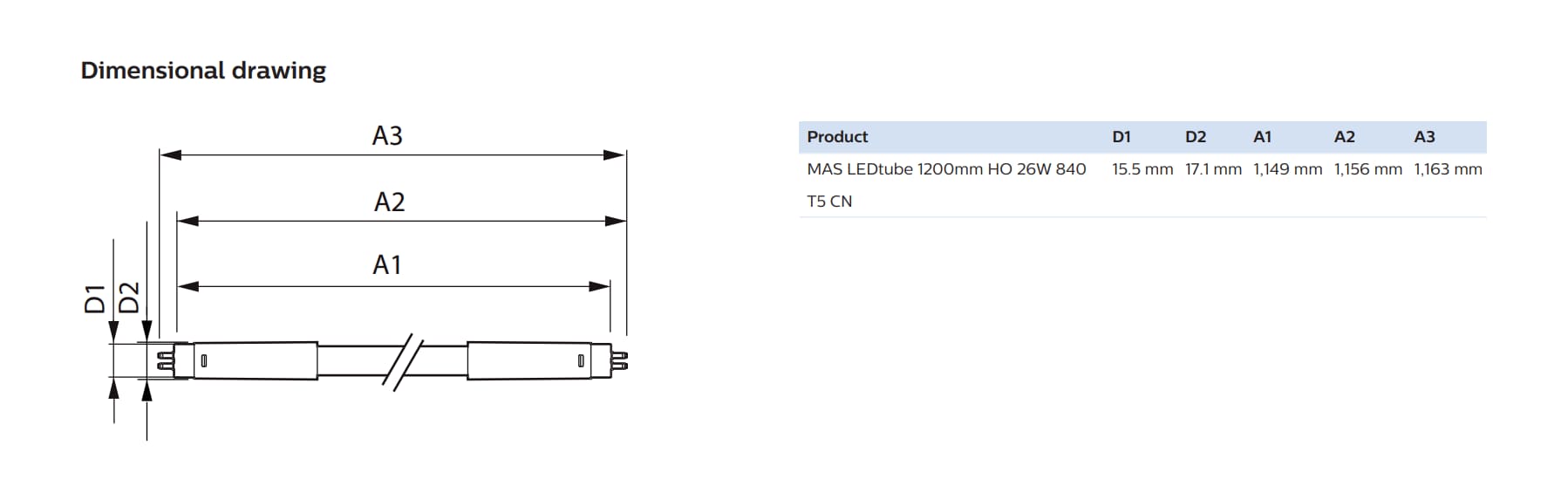 Philips LED tube light provides efficient lighting with durability and brilliant brightness.