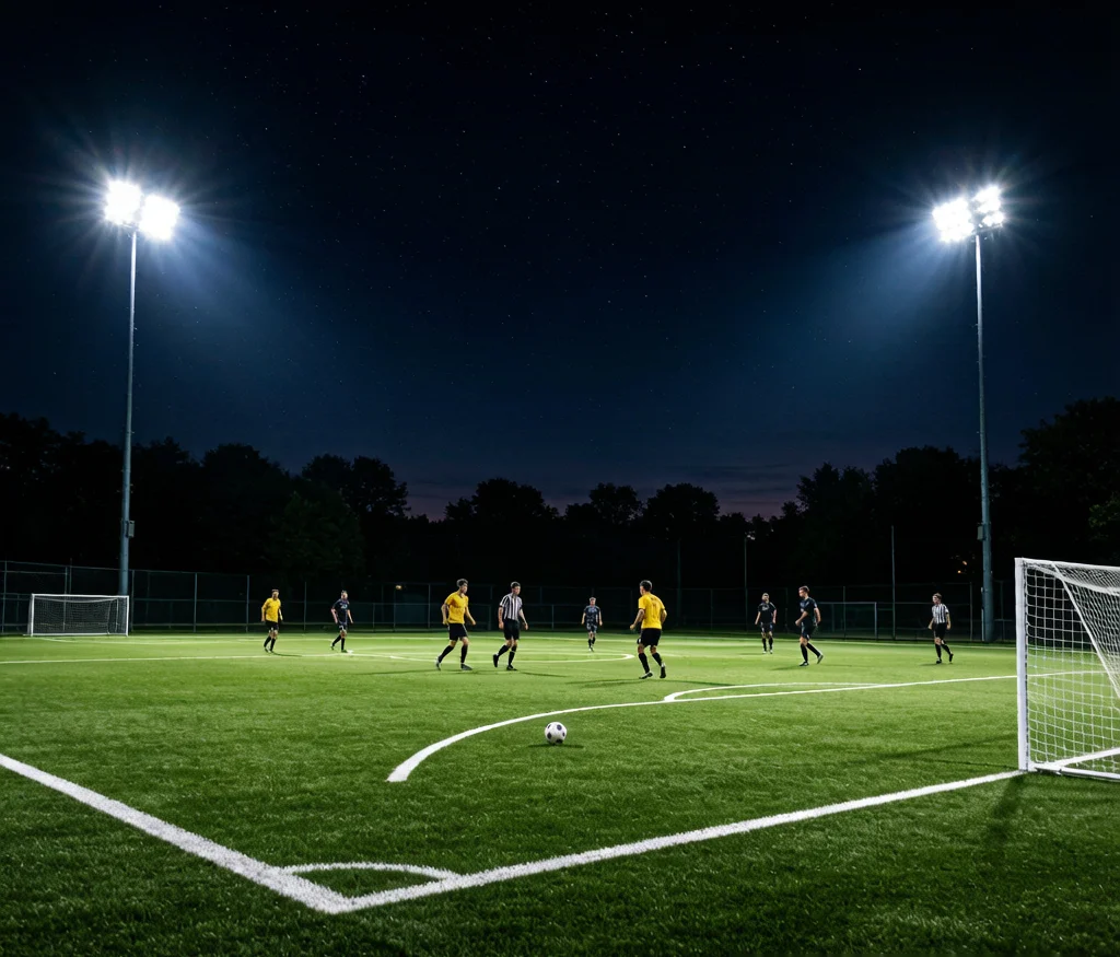 Philips BVP251 BVP252 LED floodlight on football field